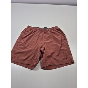 Free Fly Shorts Mens Medium Rust Red Bamboo Lined Swim Trunks Hybrid Quick Dry